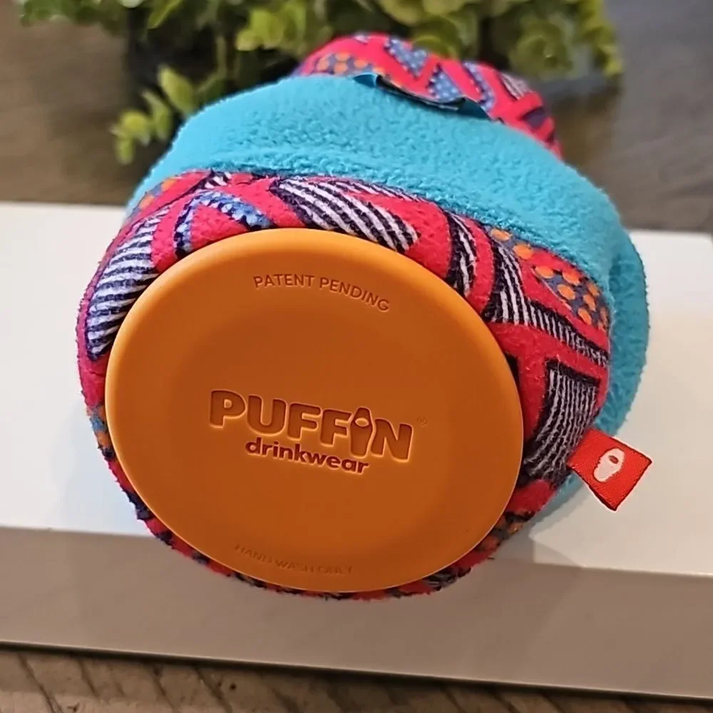 Fleece drinkware insulated 12oz. puffin NWOT